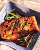 Boneless Salmon Japonaise with Creamed Green Onions BBQ Recipe