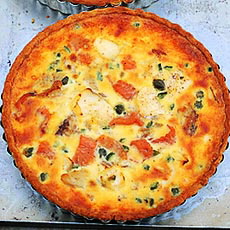 Smoked Fish Tart with a Parmesan Crust